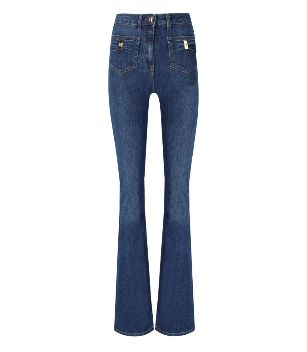 パンツ ELISABETTA FRANCHI Woman Pants Blue PA086 DC8 Straight trousers | Elisabetta Franchi