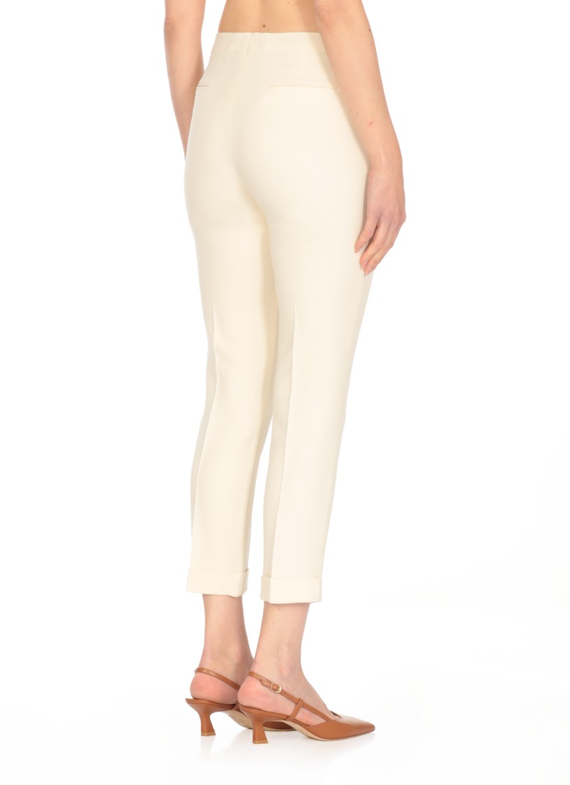Etro Ivory Viscose Pants In Neutrals