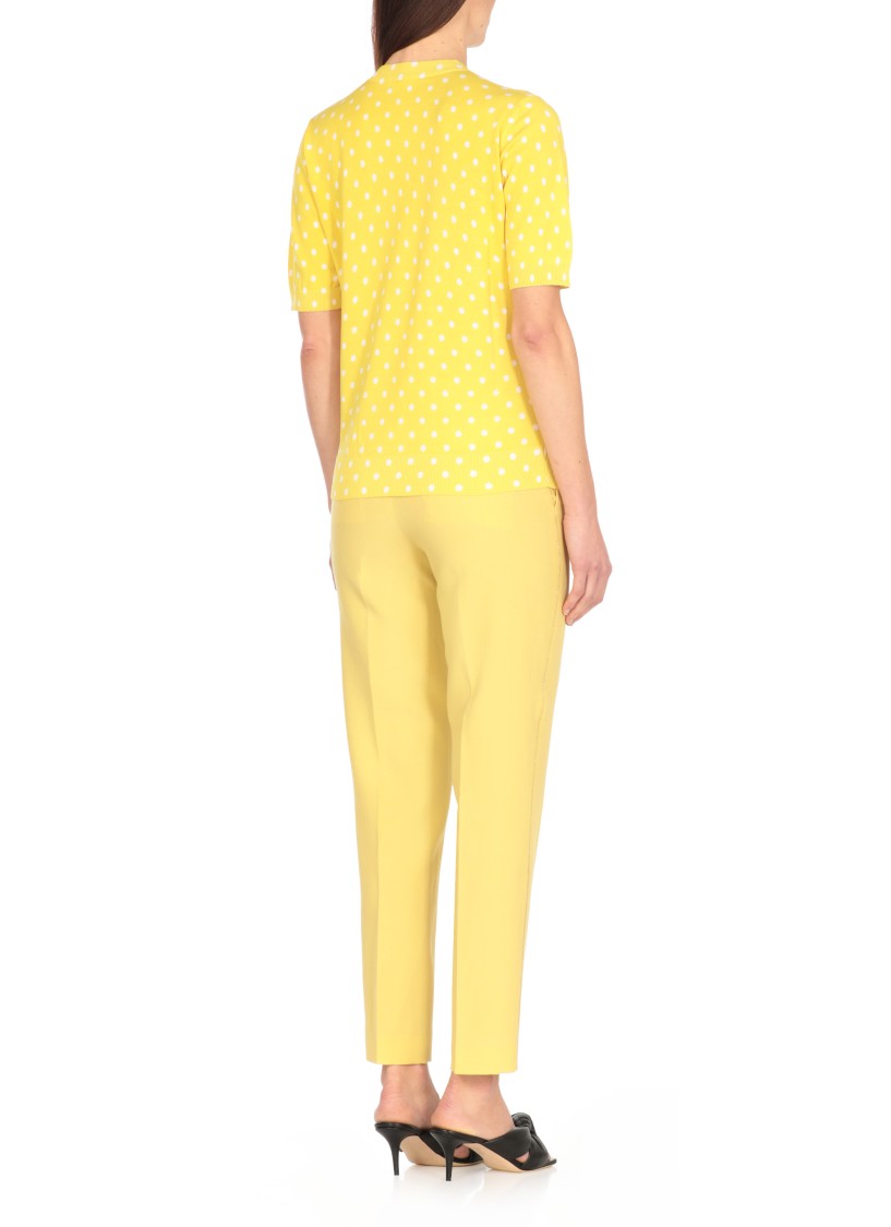 FABIANA FILIPPI FABIANA FILIPPI COTTON SWEATER WITH ALL-OVER POLKA DOT PATTERN