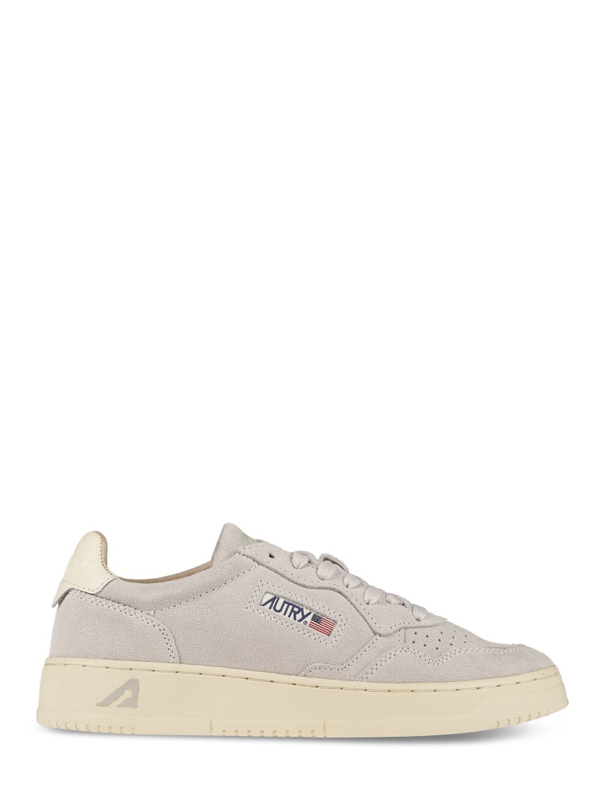 Autry Low-top Sneakers With Soft Suede Upper In Neutral