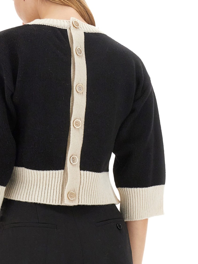 Marni Cropped Jersey With Bold Logo In Multi