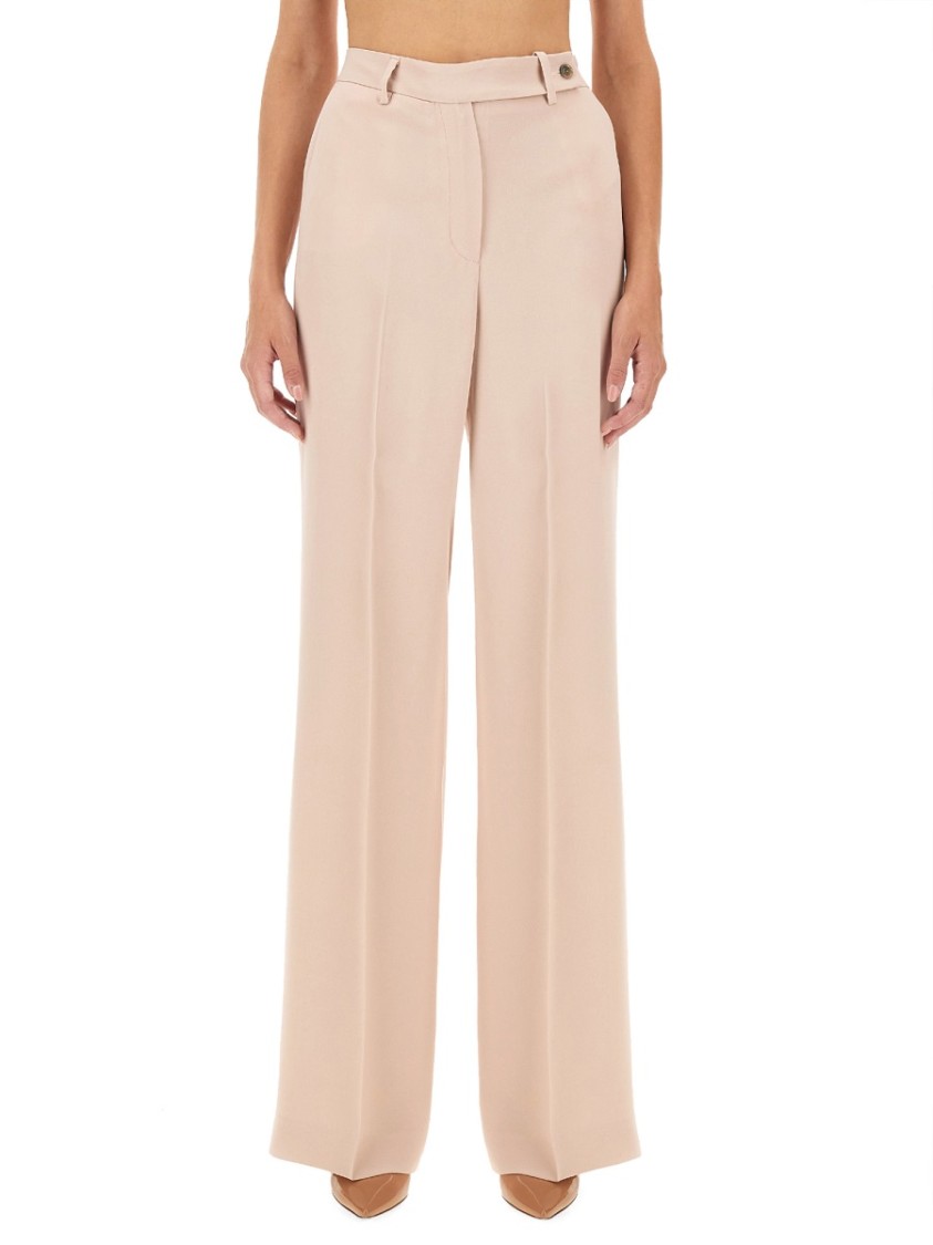 Shop Kiton Satin Pants In Pink