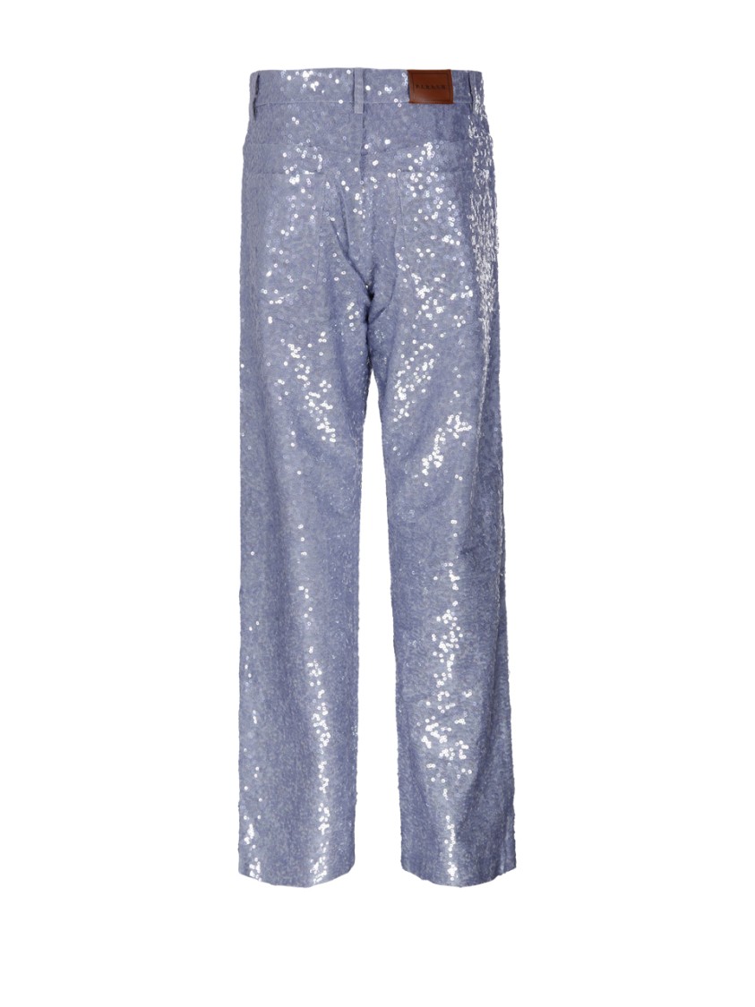 P.a.r.o.s.h Parosh Straight-leg Jeans With Sequin Detailing In Blue