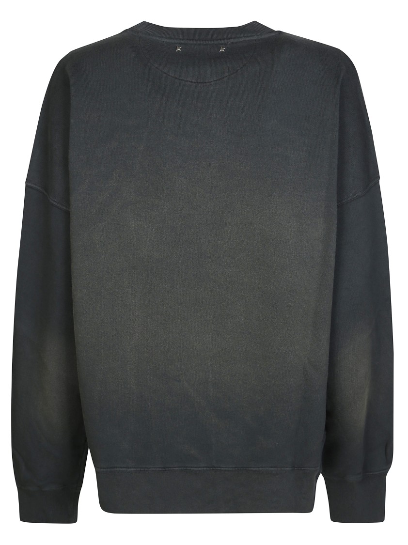 Golden Goose Gradient Effect Black Sweatshirt In Gray