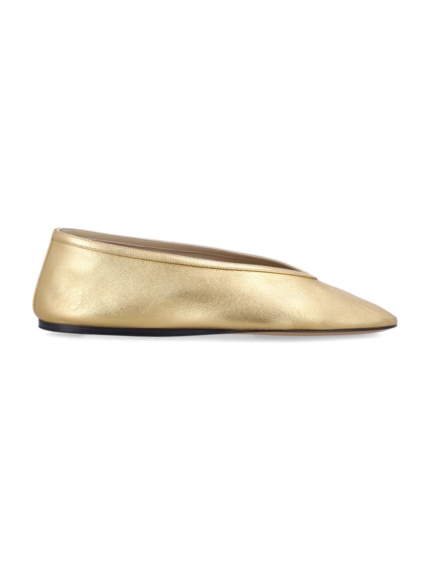 Shop Le Monde Beryl Le Monde Béryl Luna Lamb Leather Slipper In Gold