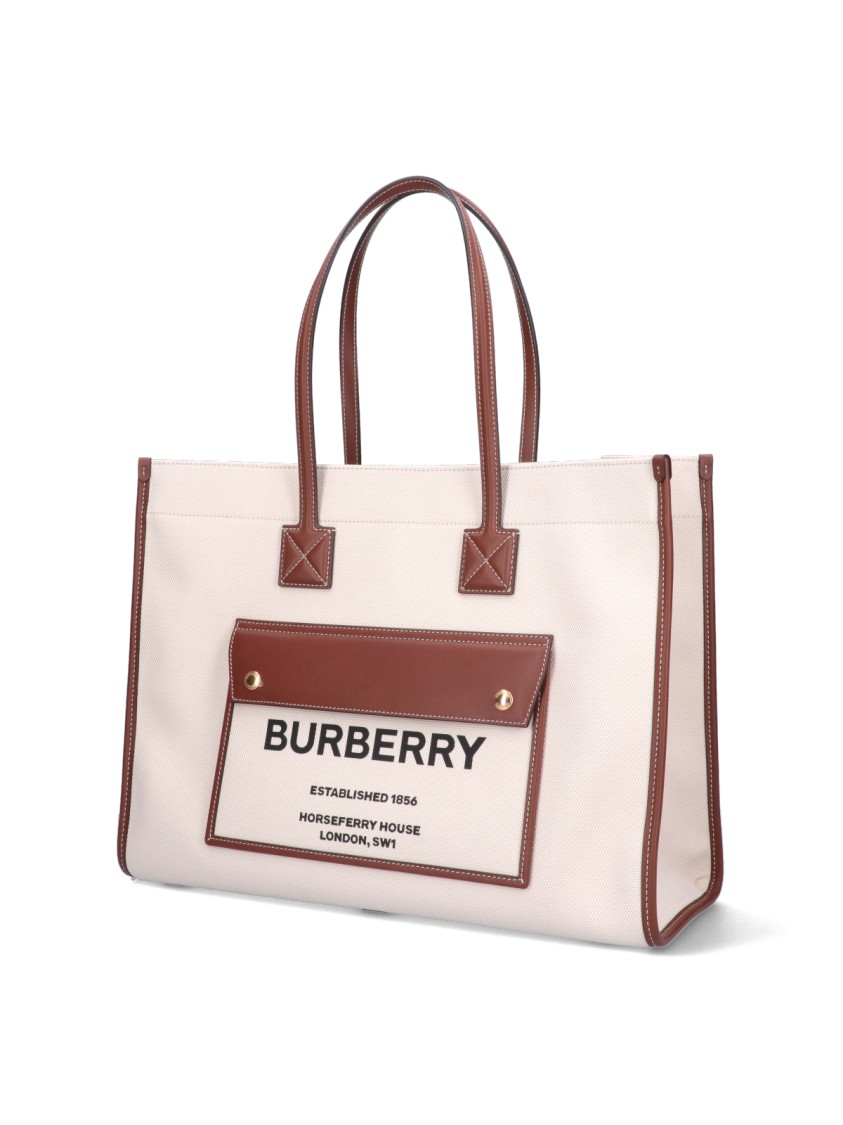 Burberry Freya' Medium Tote Bag – Beige In Neutrals