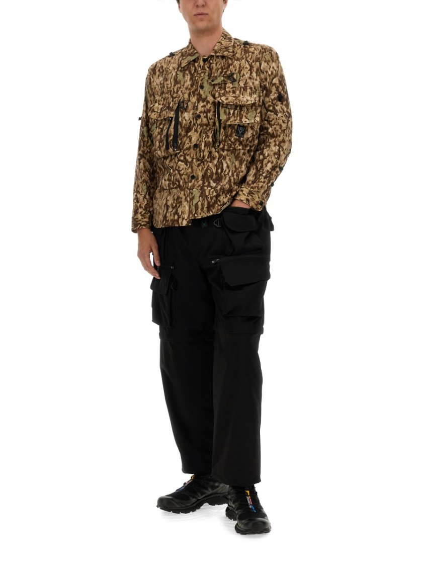 South2 West8 Relaxed Fit Black Cargo Pants In Black