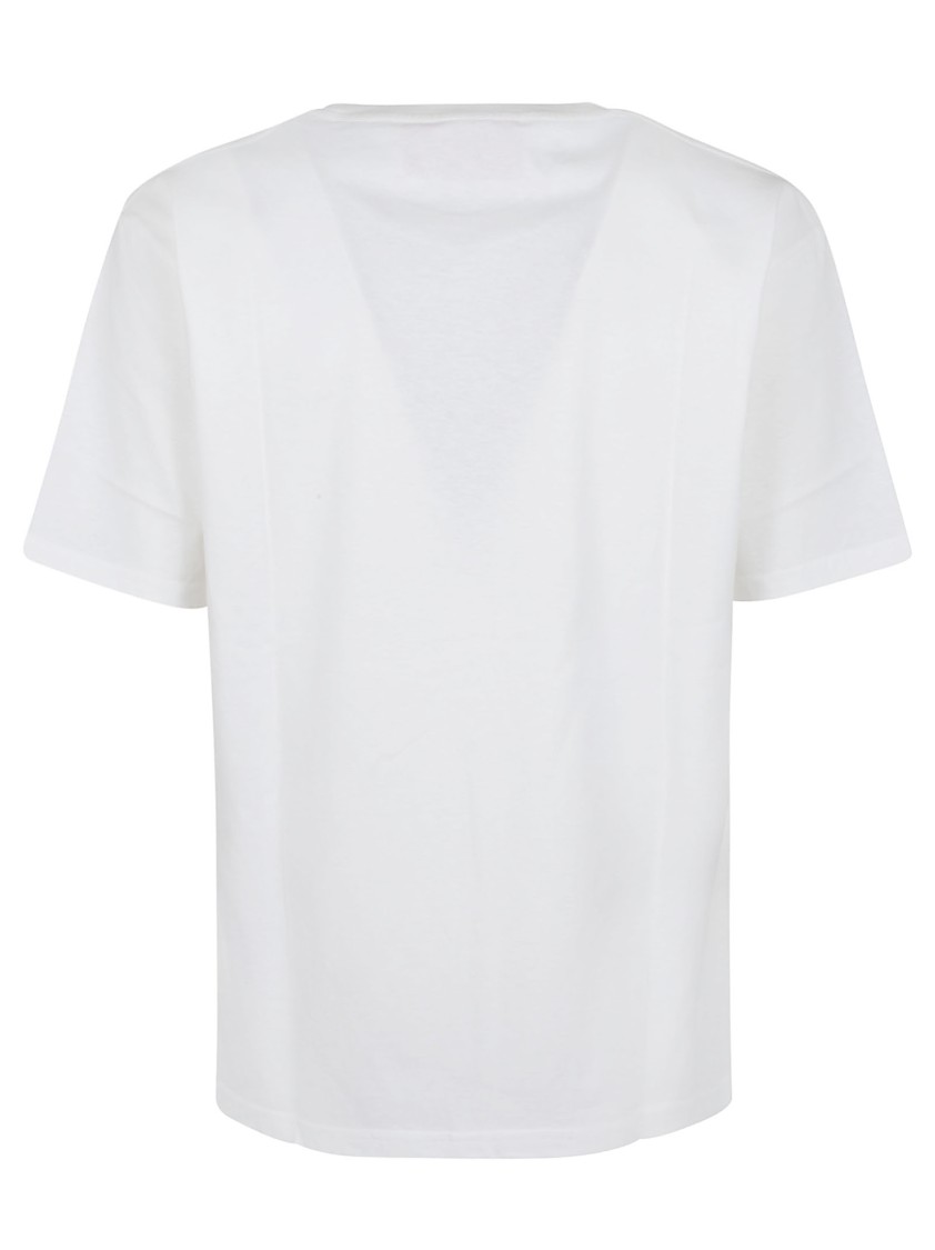 Valentino Cotton Crew Neck T-shirt With Graphic Print In White