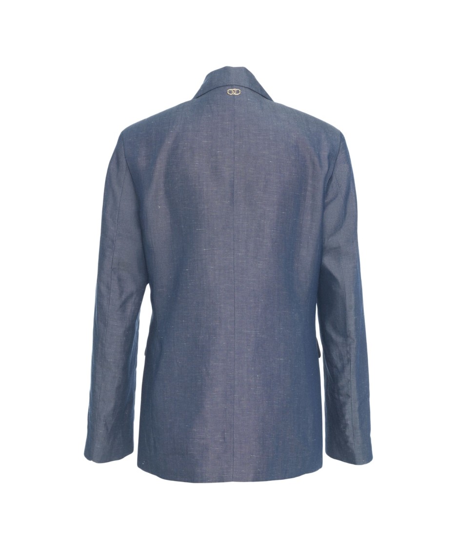 LIU •JO LIU JO SINGLE-BREASTED BLAZER WITH NOTCHED LAPELS