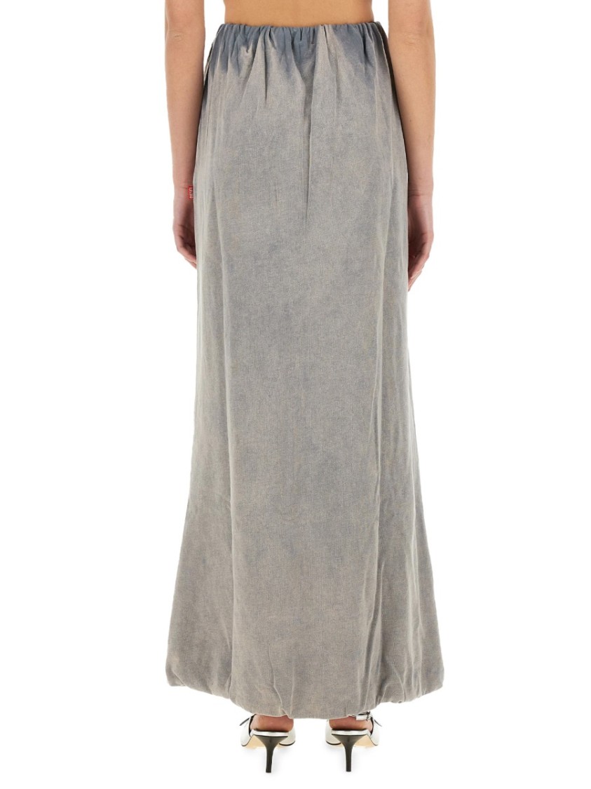 Shop Diesel "o-reira" Maxi Skirt In Grey