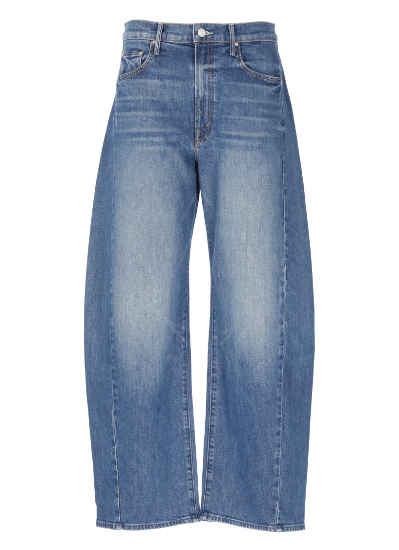 Mother Wide-leg Trousers Faded Wash In Blue