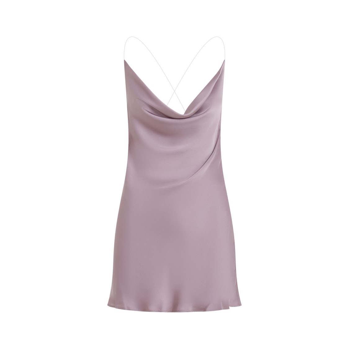 Y/project Mini Satin Slip Dress With Spaghetti Straps In Pink