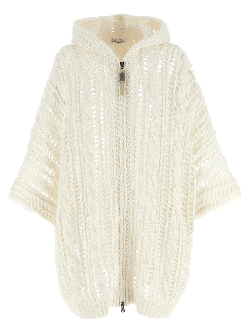 Brunello Cucinelli 'cable & Mesh' Cardigan