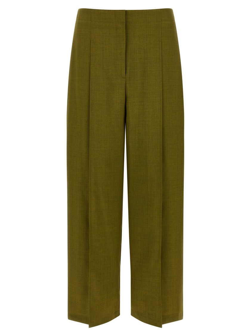Theory Deep Pleat Pants In Green