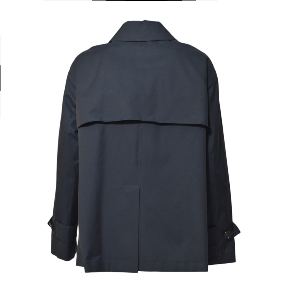 Max Mara Double Breasted Oversized Trench Coat In Blue