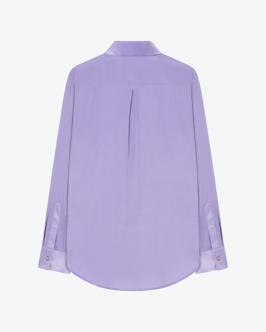 Serena Bute Silk Classic Shirt In Purple