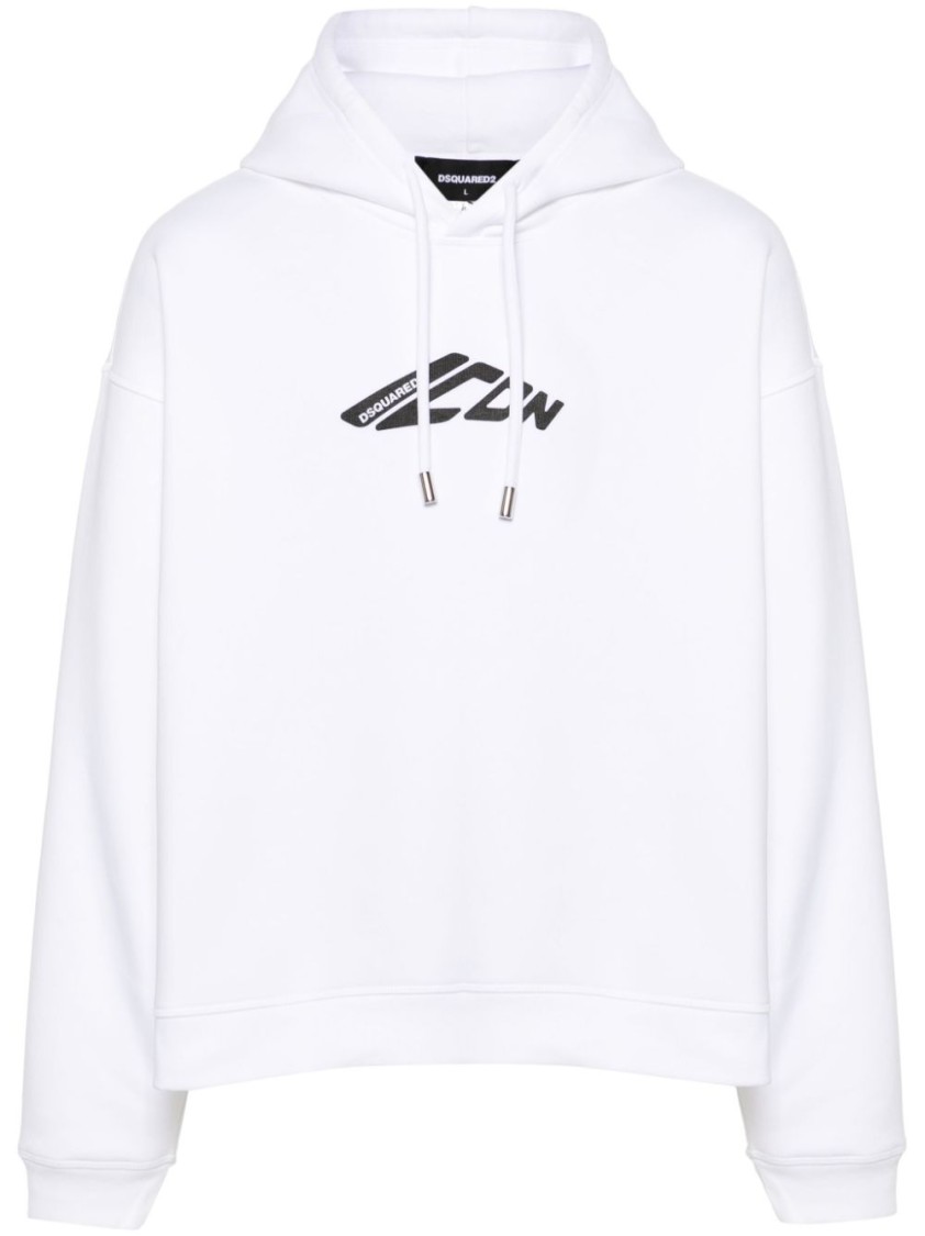 Dsquared2 Icon New Generation Hooded Sweatshirt In White