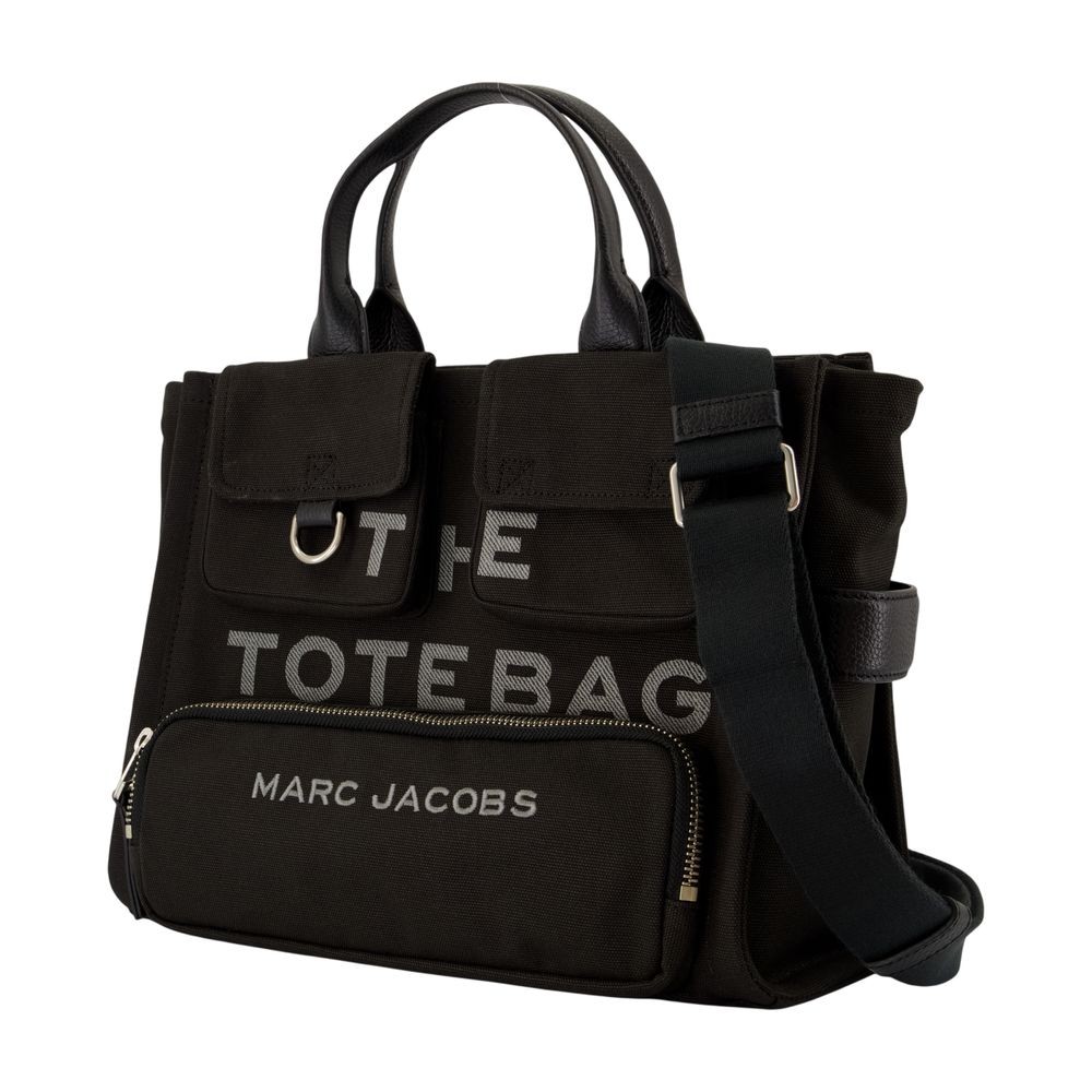 Marc Jacobs Black Cotton The Medium Tote In Black