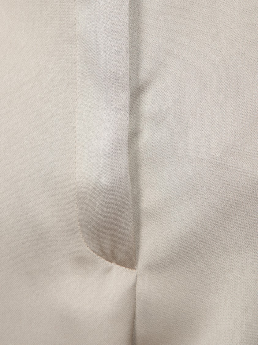 BLANCA VITA BLANCA VITA SATIN PALAZZO PANTS IN MASTIC 
