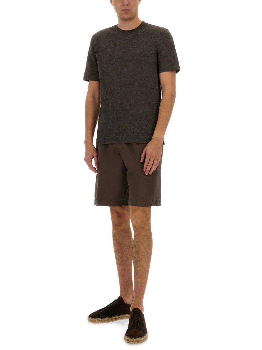 Shop Zegna Oasis Linen T-shirt