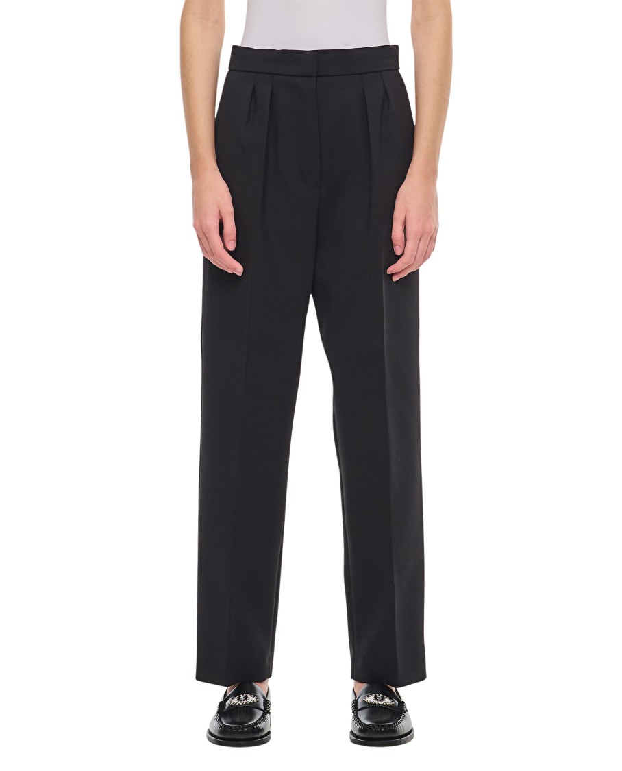 Max Mara Verbano Cropped Wool Pant in Black | THE LIST