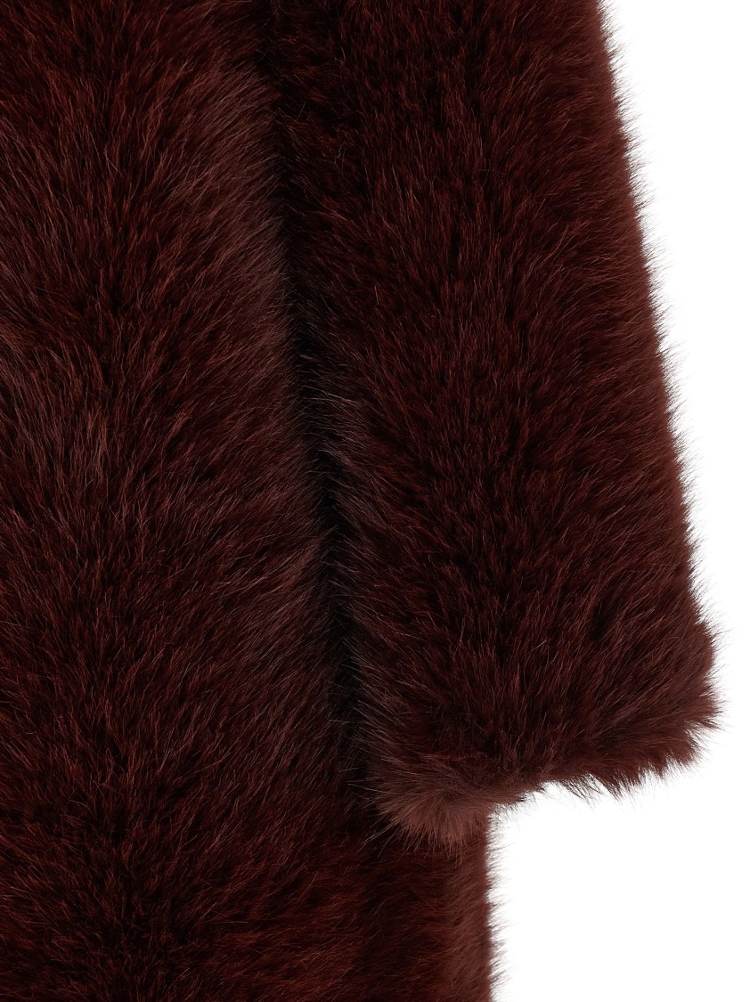 B&b Couture Biscuit Fur Bordeaux In Black