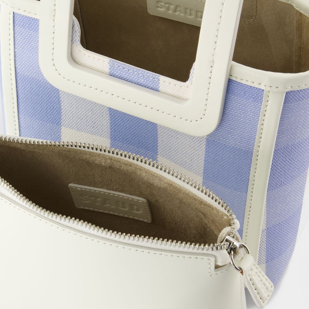 Staud Mini Shirley Bag - Leather - Blue In Blue