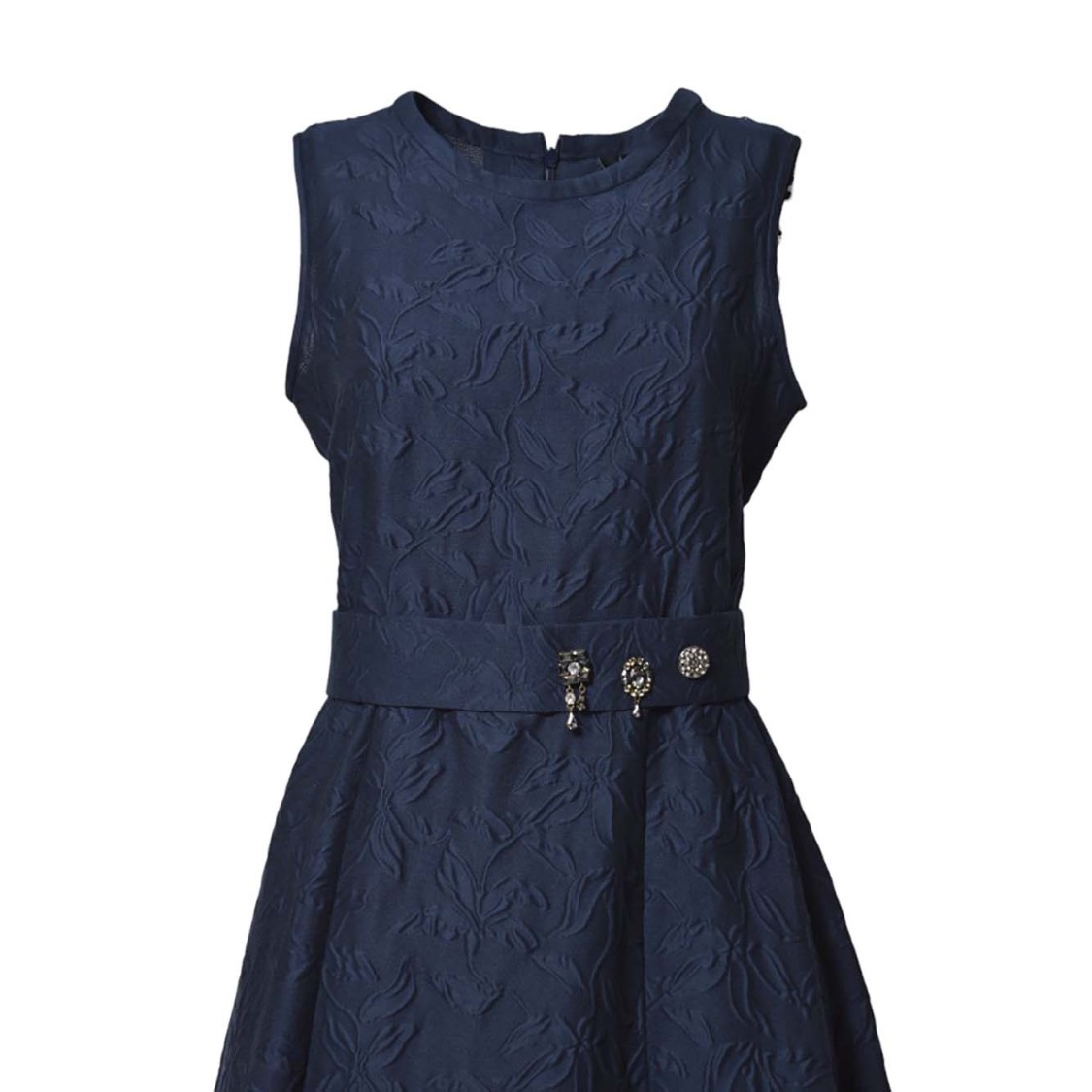 Max Mara Floral Pattern Midi Dress With Matching Belt In Blue