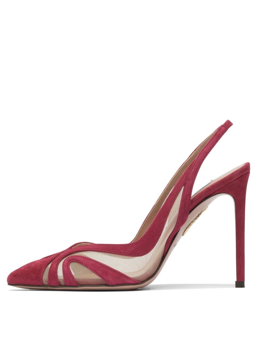 Aquazzura Slingback Pumps With Pointed Toe In Red