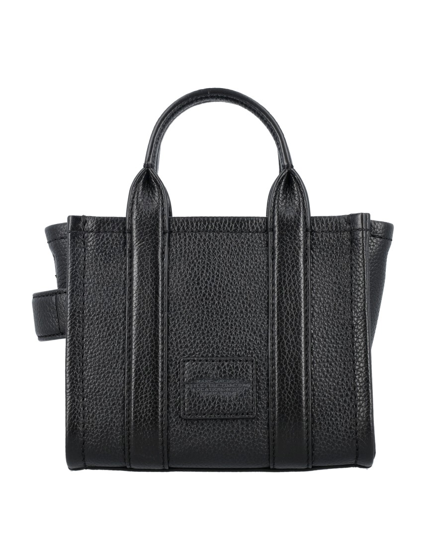 Marc Jacobs The Mini Tote Leather Bag In Black