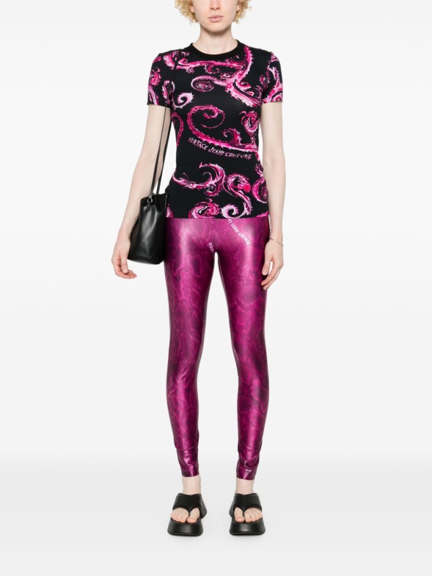 Versace Jeans Couture Chromo Couture T-shirt In Black