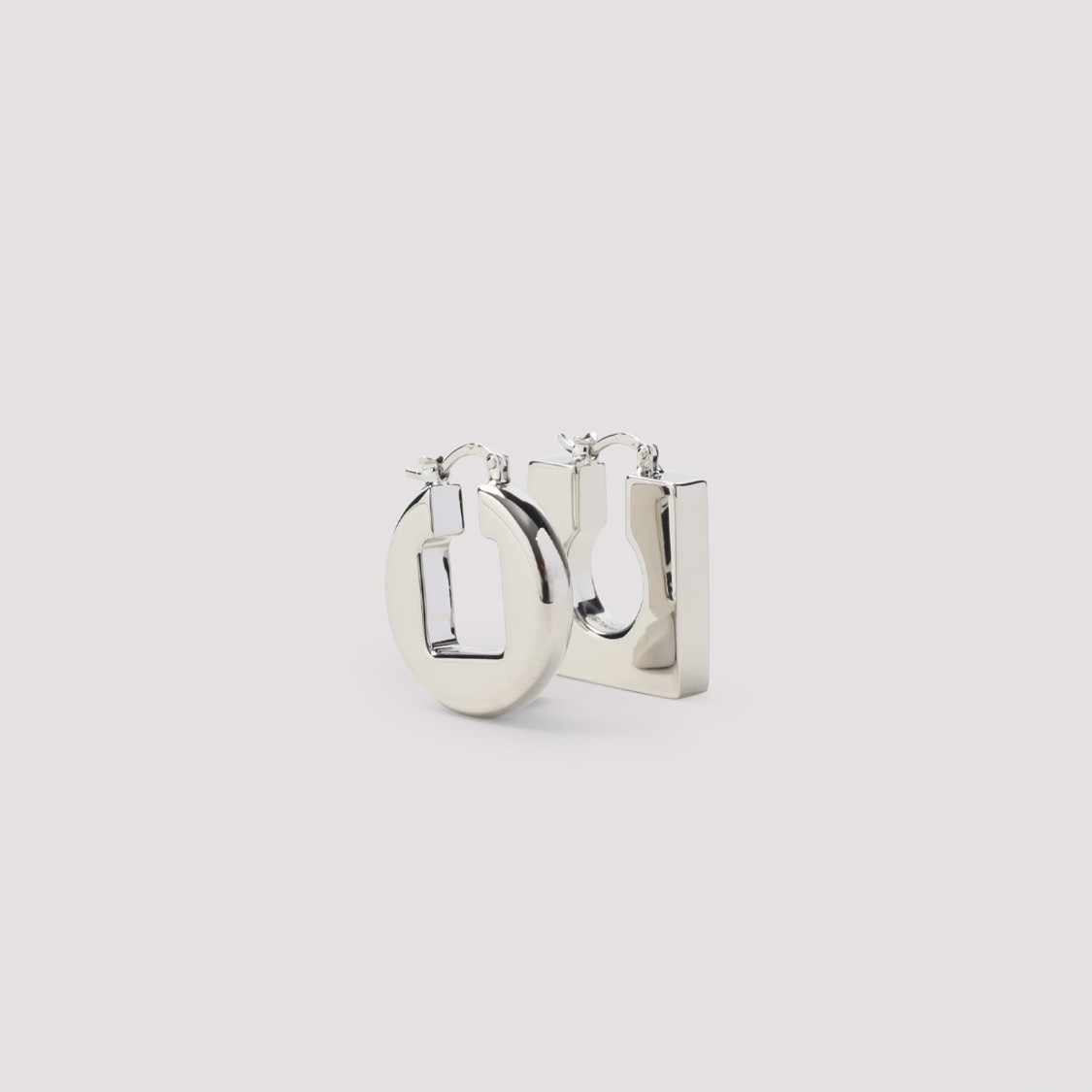 Jacquemus Silver Rond Carre Earrings In Silver