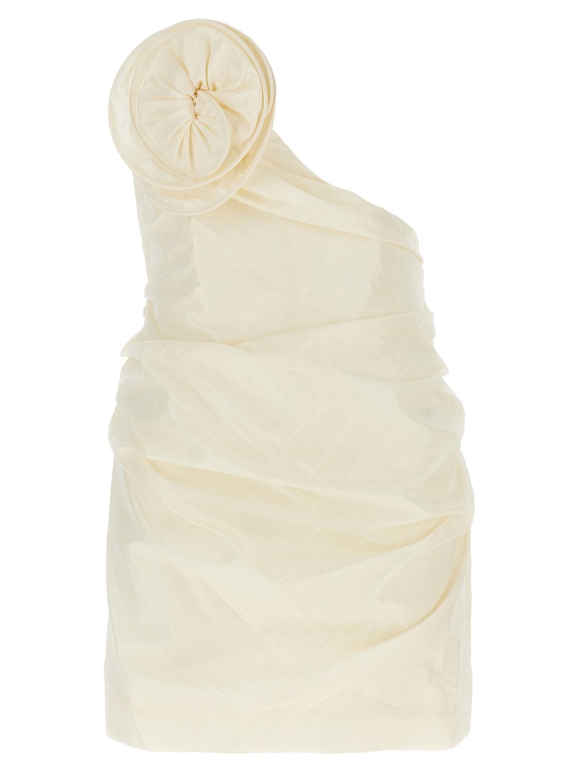 Magda Butrym Asymmetric Off-the-shoulder Silk Taffeta Dress