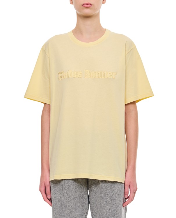 Wales Bonner Cotton Crew Neck T-Shirt in Yellow | THE LIST