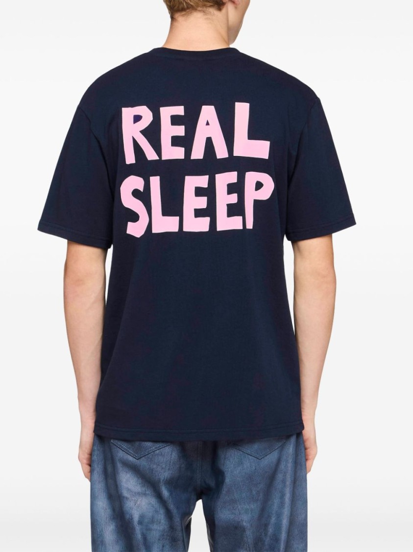 Jw Anderson J. W. Anderson Blue Relaxed Fit Crew Neck T-shirt In Black