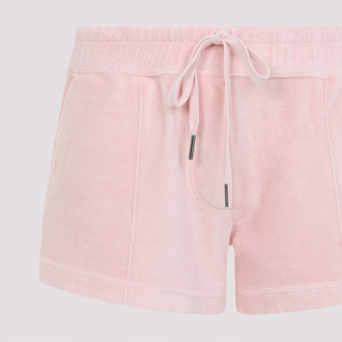 Tom Ford Pale Salmon Pink Cotton Towelling Shorts In Pink