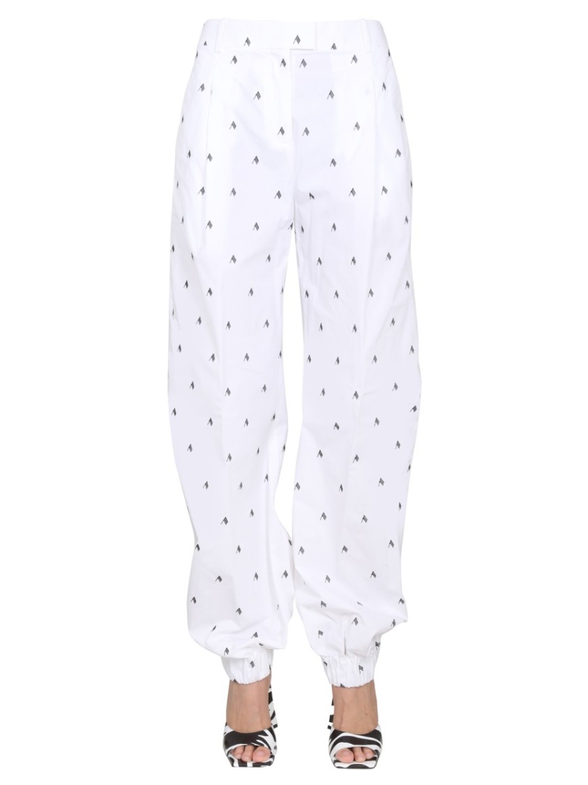 Attico All Over Logo Pants In White