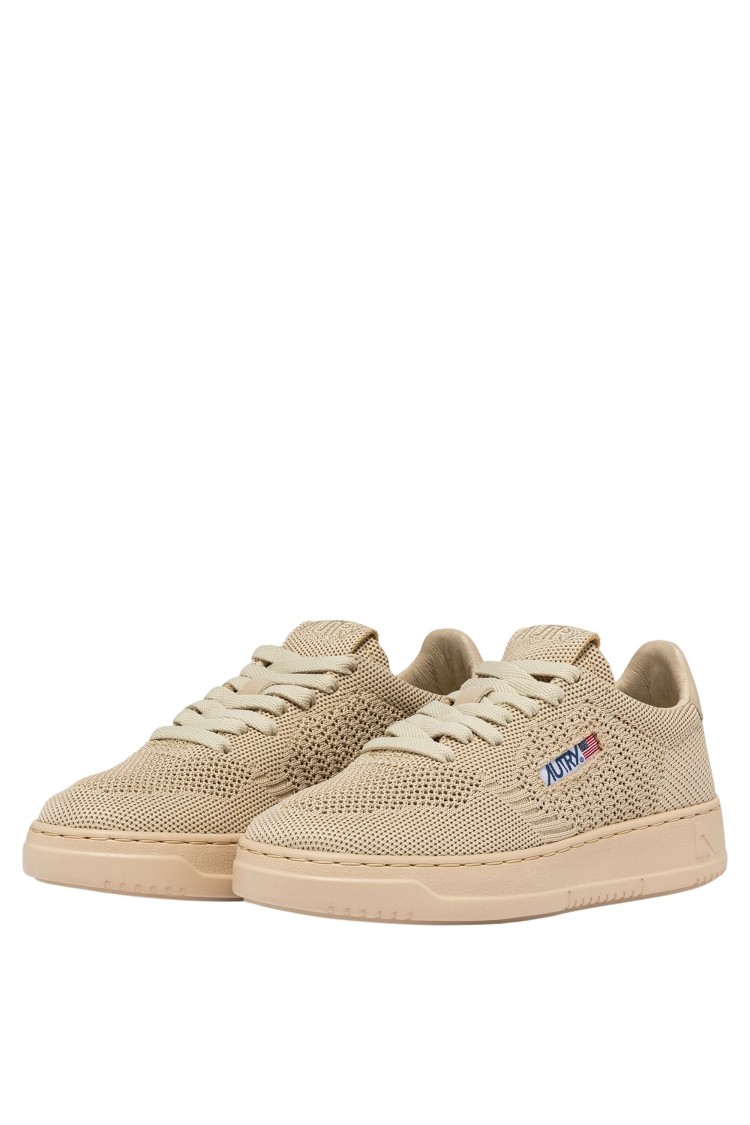 Autry Low Knit Sneakers With Textured Mesh Upper