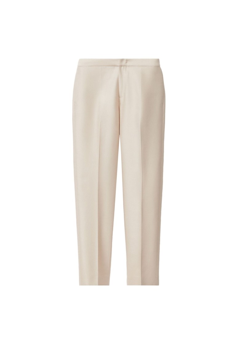 Fabiana Filippi Tailored Straight-leg Pants With Subtle Pleats In Neutrals