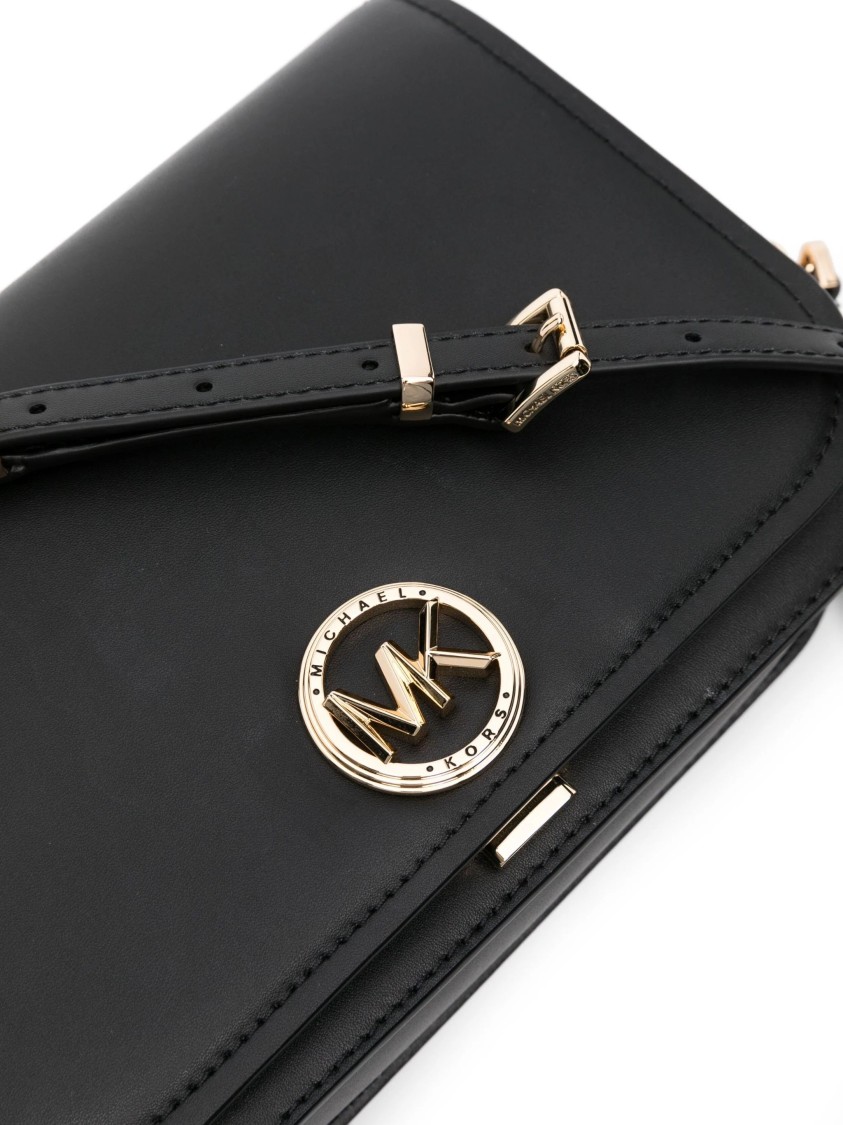 Michael Kors Medium Chain Messenger In Black