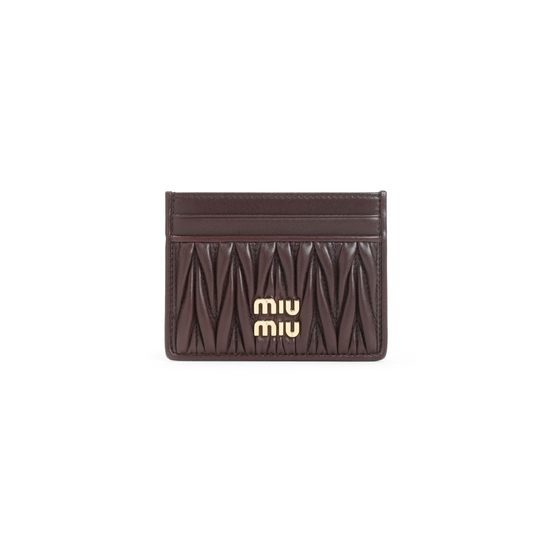 Miu Miu Brown Lamb Leather Cardholder