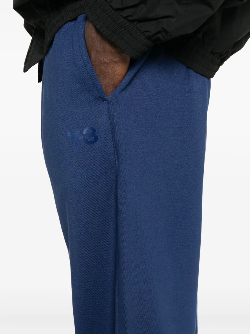 Y-3 Logo-print Sweatpants In Blue