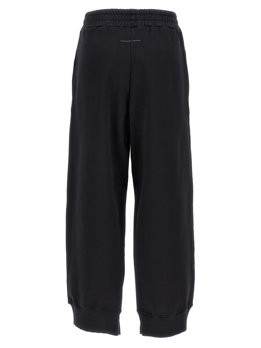 Mm6 Maison Margiela Mm6 By Maison Margiela High-waisted Brushed Cotton Joggers In Black