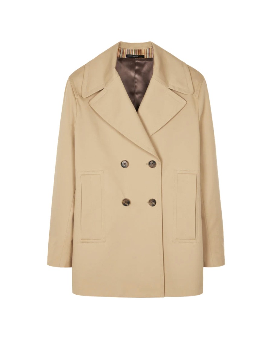 Paul Smith Light Camel Pea Coat