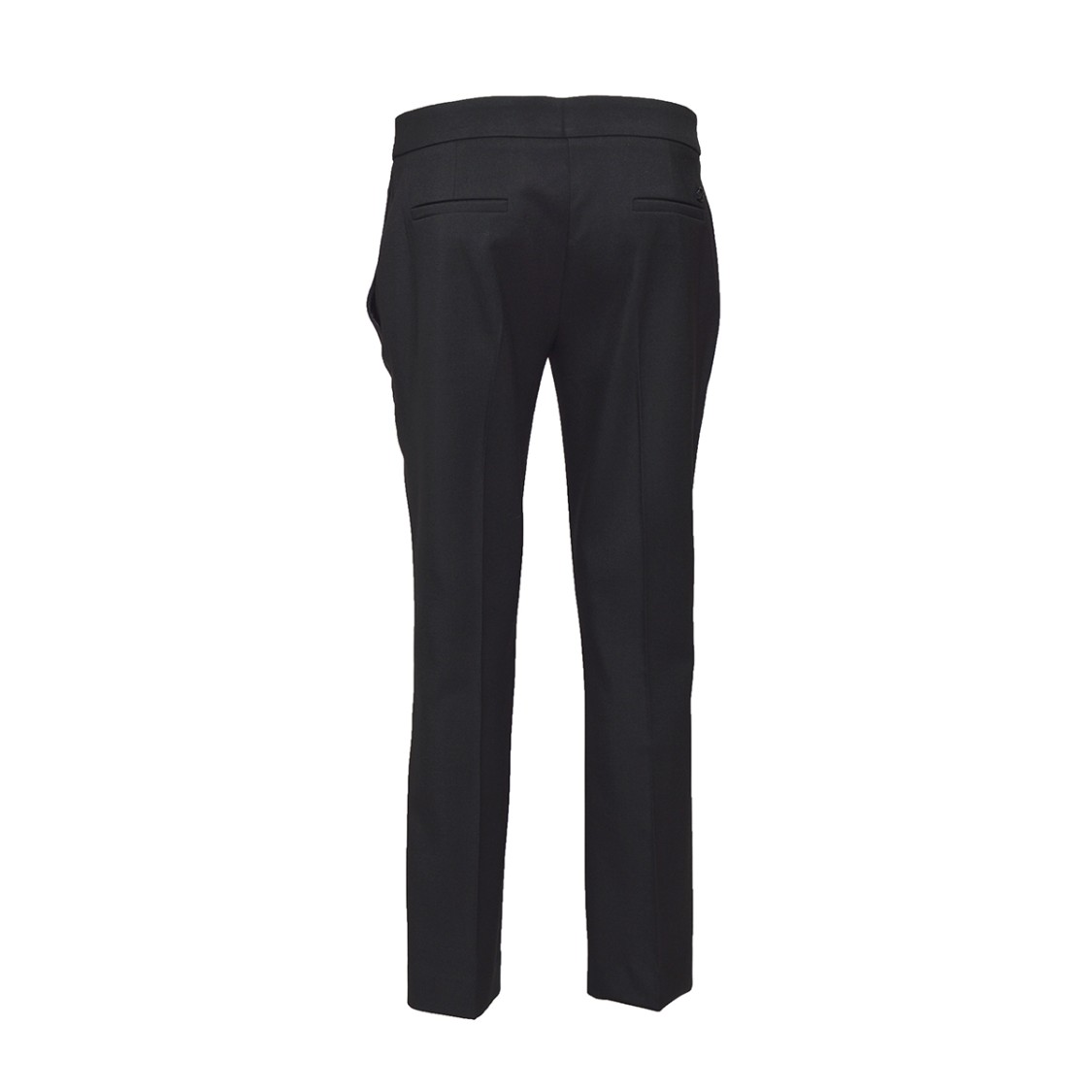 BLUMARINE BLUMARINE CROPPED TROUSERS IN BLACK VIRGIN WOOL