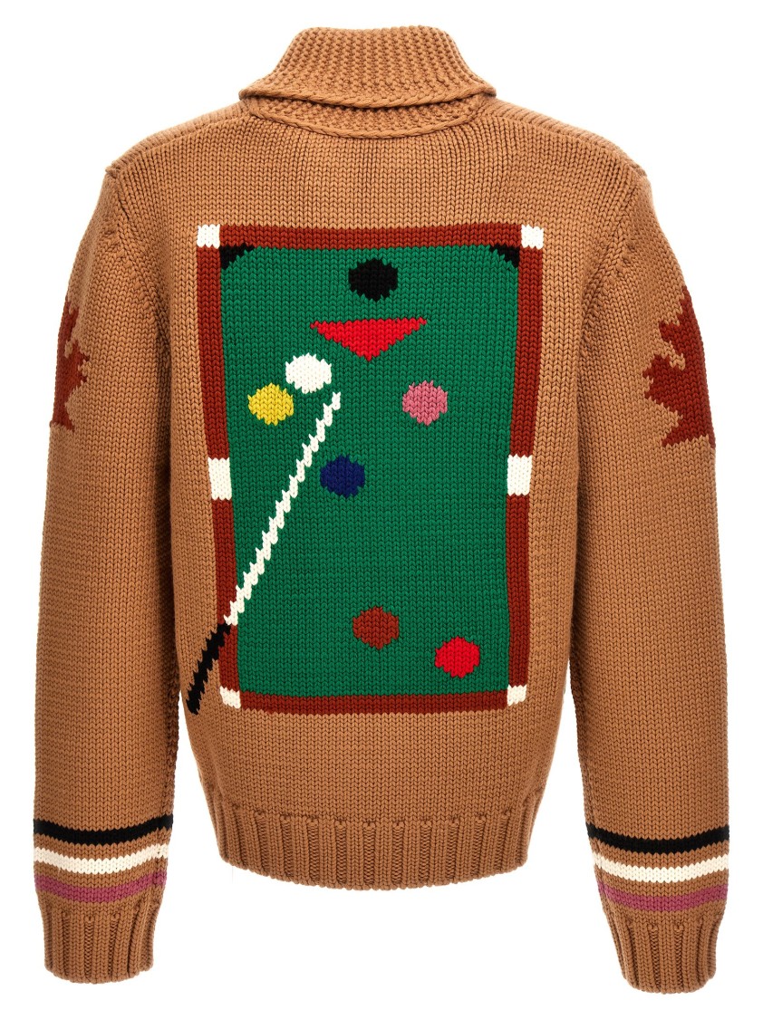 Dsquared2 Jacquard Cardigan Sweaters And Cardigans Multicolor In Brown