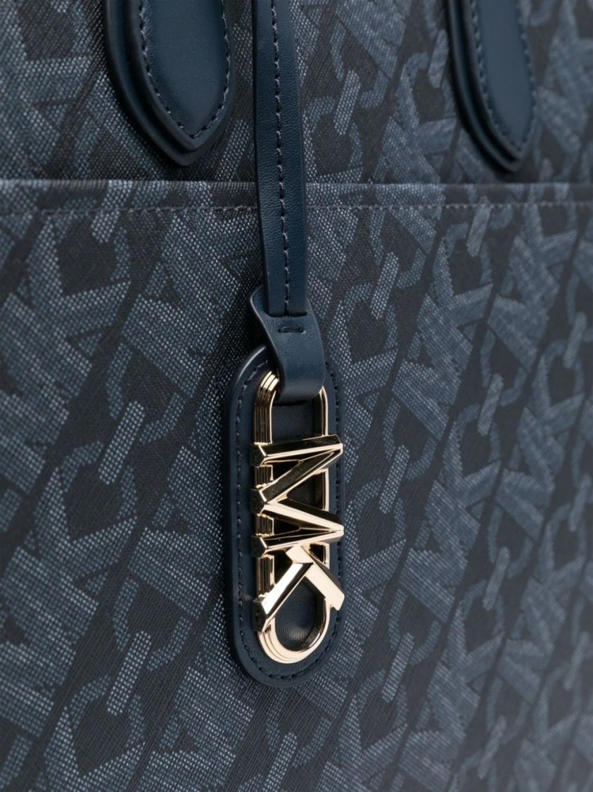 Michael Kors Large Grab Tote In Blue