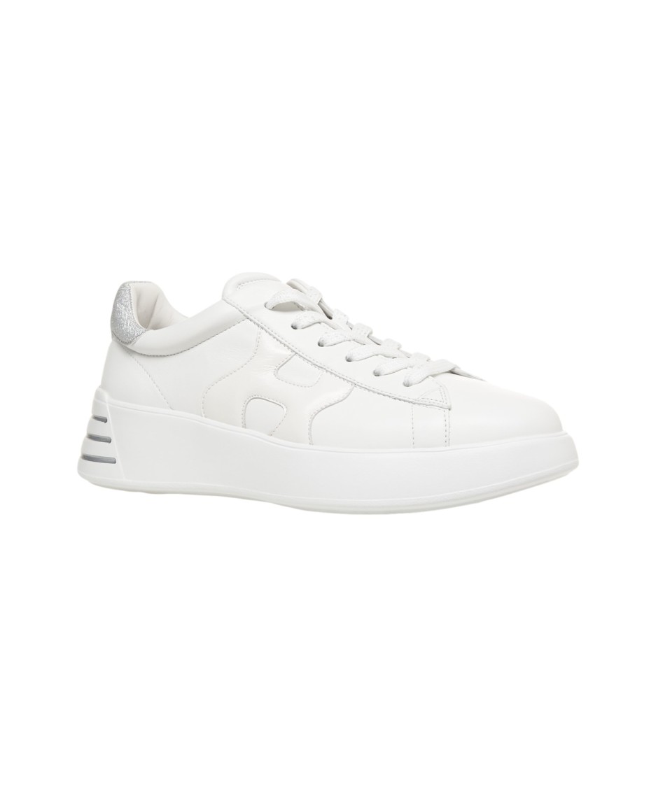 Hogan Leather Sneakers With Glittered Patch