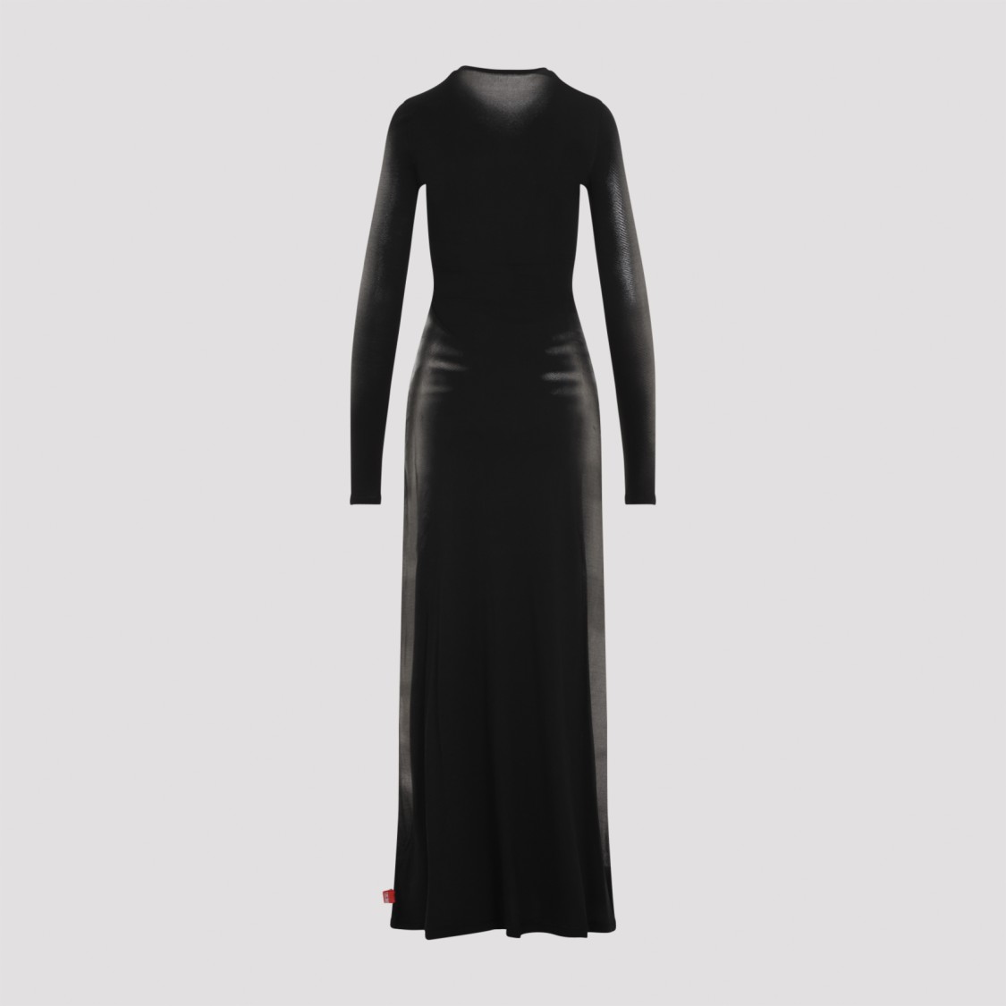Shop Diesel Chic Long Sleeve Modal Dress With Flattering Fit And Elegant Design In Black