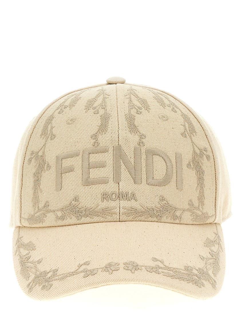 Fendi ' Roma' Baseball Cap In Neutral